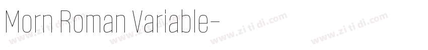 Morn Roman Variable字体转换